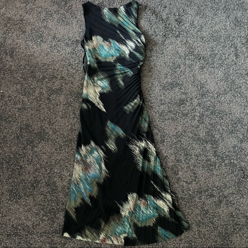 H Halston Heritage printed Pleated Faux Wrap Dress new - Picture 5 of 8